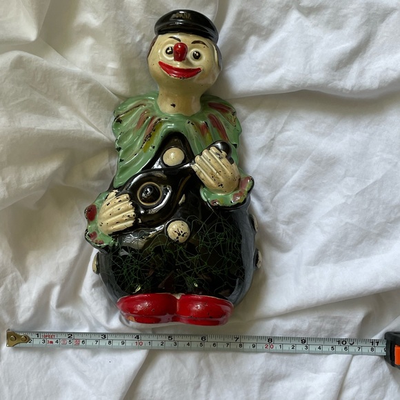Vintage Clown Bank. Redware. - Picture 13 of 14